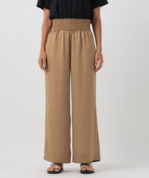 BAYFLOW（ベイフロー）の「ウエストシャーリングサテンパンツ（その他パンツ・レディース・ブラウン/ブラック/カーキ・FREE/X-SMALL）」の21枚目の写真