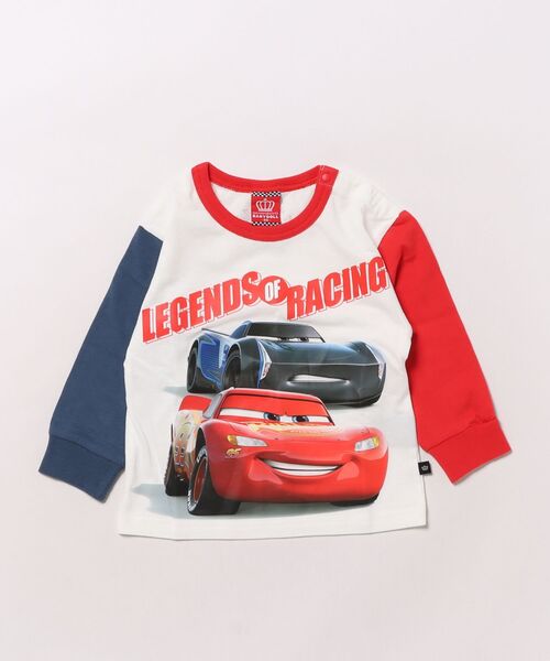 ディズニー カーズ 切替ロンT 0722K（Tシャツ/カットソー