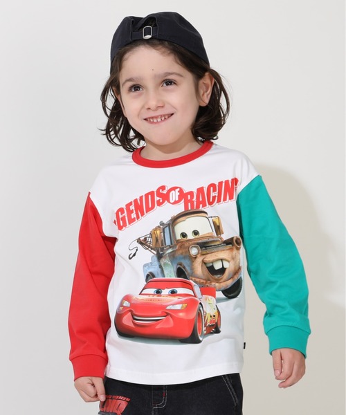 ディズニー カーズ 切替ロンT 0722K（Tシャツ/カットソー