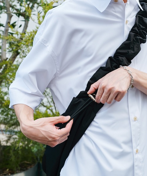 STUDIOUS(ステュディオス)の「【STUDIOUS】3WAY ROUND SHOULDER BAG/ドローコードショルダーバッグ(ショルダーバッグ・メンズ・ブラック・FREE)」の8枚目の写真