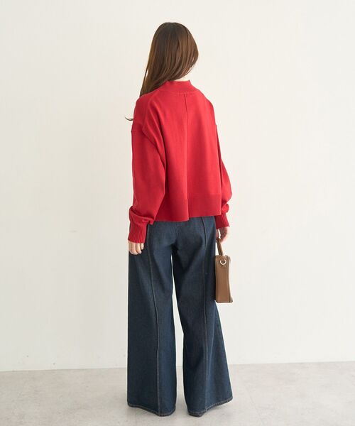 earth music&ecology（アースミュージックアンドエコロジー）の「ハイウエストデニムパンツ（デニムパンツ・レディース・ライトインディゴブルー/インディゴブルー・S/M）」の22枚目の写真