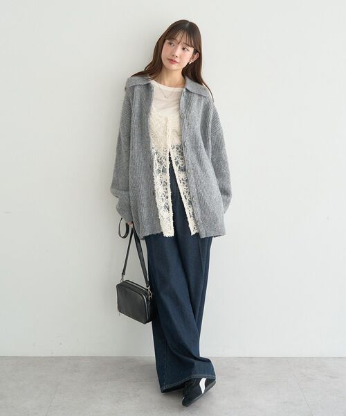 earth music&ecology（アースミュージックアンドエコロジー）の「ハイウエストデニムパンツ（デニムパンツ・レディース・ライトインディゴブルー/インディゴブルー・S/M）」の17枚目の写真