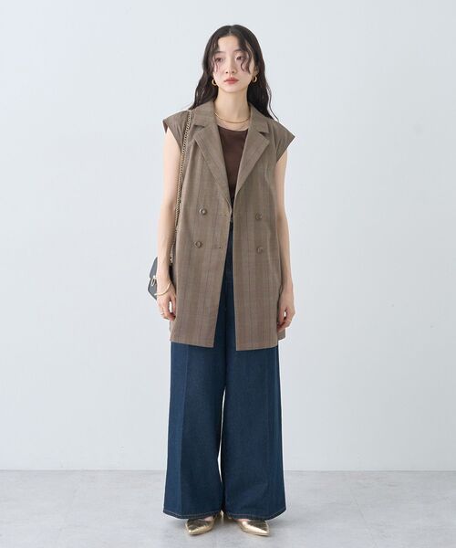 earth music&ecology（アースミュージックアンドエコロジー）の「ハイウエストデニムパンツ（デニムパンツ・レディース・ライトインディゴブルー/インディゴブルー・S/M）」の15枚目の写真