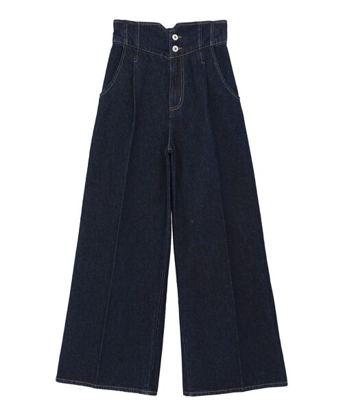 earth music&ecology（アースミュージックアンドエコロジー）の「ハイウエストデニムパンツ（デニムパンツ・レディース・ライトインディゴブルー/インディゴブルー・S/M）」の12枚目の写真