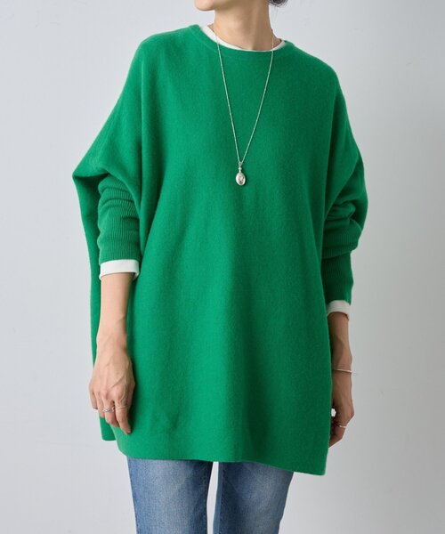 【新品】BEARDSLEY＊ビッグニットショートプルオーバー/ブラック クルービッグニット(ショート)（ニット/セーター）｜BEARDSLEY