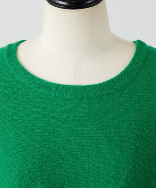 【23SS美品】BEARDSLEY コットンビックニット ショート　グリーン セール】クルービッグニット(ショート)（ニット/セーター）｜BEARDSLEY