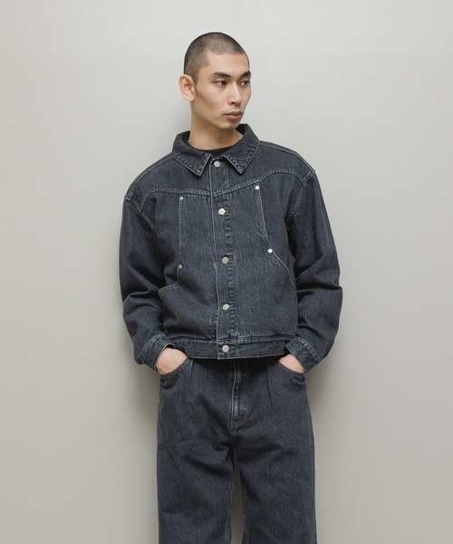bal(バル)の「CURB POCKET DENIM JACKET(デニムジャケット・メンズ・インディゴブルー/ブラック・3/2/1)」の2枚目の写真