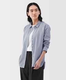 婦人 洗いざらし ブロードレギュラーカラー長袖シャツ
