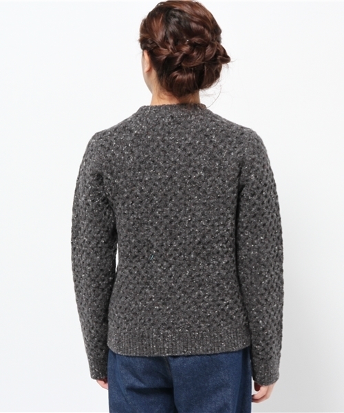 CIAOPANIC(チャオパニック)の「【Ciaopanic】 ドネガル地柄C/NP/O(ニット/セーター・レディース・アイボリー/チャコールグレー・FREE)」の5枚目の写真