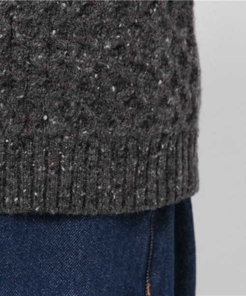 CIAOPANIC(チャオパニック)の「【Ciaopanic】 ドネガル地柄C/NP/O(ニット/セーター・レディース・アイボリー/チャコールグレー・FREE)」の8枚目の写真