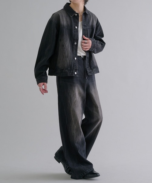 epnok（エプノック）の「ビンテージライクデニムジャケット（デニムジャケット・メンズ・ダークブラック/グレー/インディゴブルー/ブルー系その他・SMALL/MEDIUM/LARGE）」の22枚目の写真