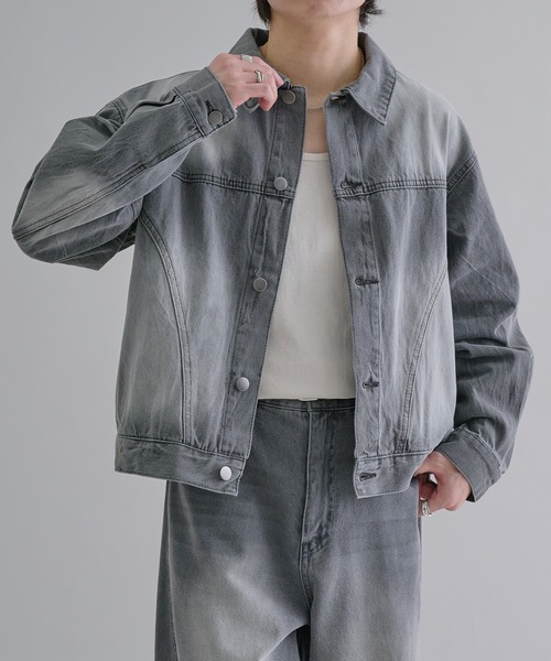 epnok（エプノック）の「ビンテージライクデニムジャケット（デニムジャケット・メンズ・ダークブラック/グレー/インディゴブルー/ブルー系その他・SMALL/MEDIUM/LARGE）」の18枚目の写真