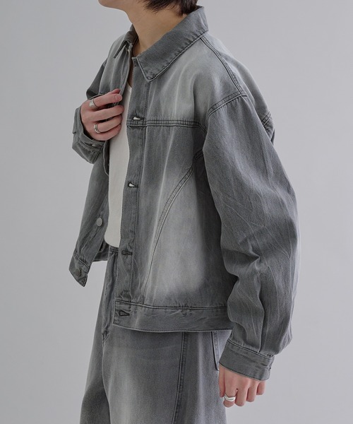 epnok（エプノック）の「ビンテージライクデニムジャケット（デニムジャケット・メンズ・ダークブラック/グレー/インディゴブルー/ブルー系その他・SMALL/MEDIUM/LARGE）」の16枚目の写真