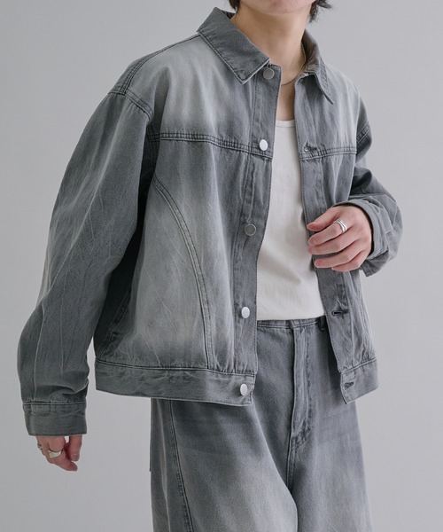 epnok（エプノック）の「ビンテージライクデニムジャケット（デニムジャケット・メンズ・ダークブラック/グレー/インディゴブルー/ブルー系その他・SMALL/MEDIUM/LARGE）」の17枚目の写真