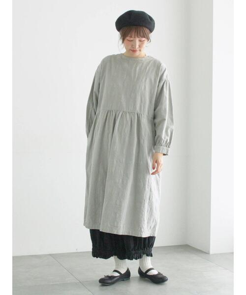 TSUHARU by Samansa Mos2（ツハルバイサマンサモスモス）の「【WEB限定】コットンジャカード製品染め前後2WAYワンピース（ワンピース・レディース・キナリ/ブラック/グレー・F）」の5枚目の写真