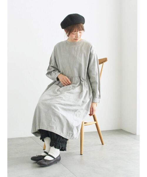 TSUHARU by Samansa Mos2（ツハルバイサマンサモスモス）の「【WEB限定】コットンジャカード製品染め前後2WAYワンピース（ワンピース・レディース・キナリ/ブラック/グレー・F）」の10枚目の写真