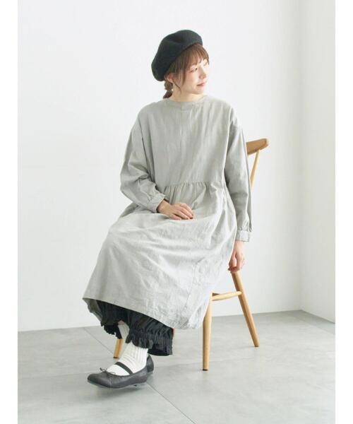 TSUHARU by Samansa Mos2（ツハルバイサマンサモスモス）の「【WEB限定】コットンジャカード製品染め前後2WAYワンピース（ワンピース・レディース・キナリ/ブラック/グレー・F）」の11枚目の写真