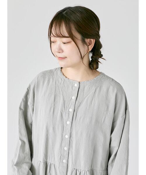 TSUHARU by Samansa Mos2（ツハルバイサマンサモスモス）の「【WEB限定】コットンジャカード製品染め前後2WAYワンピース（ワンピース・レディース・キナリ/ブラック/グレー・F）」の14枚目の写真