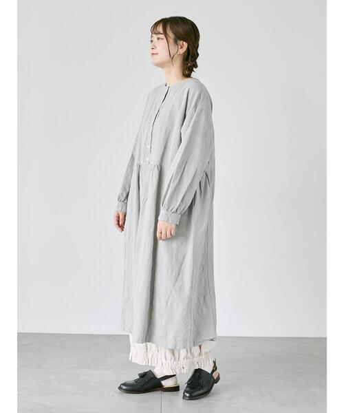 TSUHARU by Samansa Mos2（ツハルバイサマンサモスモス）の「【WEB限定】コットンジャカード製品染め前後2WAYワンピース（ワンピース・レディース・キナリ/ブラック/グレー・F）」の18枚目の写真