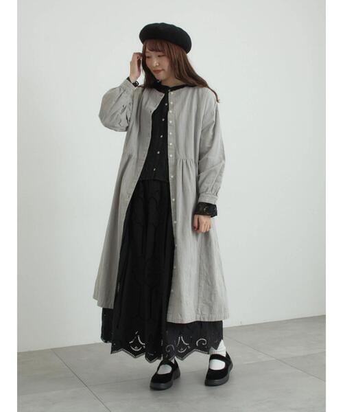 TSUHARU by Samansa Mos2（ツハルバイサマンサモスモス）の「【WEB限定】コットンジャカード製品染め前後2WAYワンピース（ワンピース・レディース・キナリ/ブラック/グレー・F）」の20枚目の写真