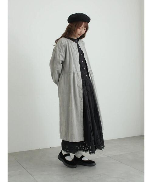 TSUHARU by Samansa Mos2（ツハルバイサマンサモスモス）の「【WEB限定】コットンジャカード製品染め前後2WAYワンピース（ワンピース・レディース・キナリ/ブラック/グレー・F）」の21枚目の写真