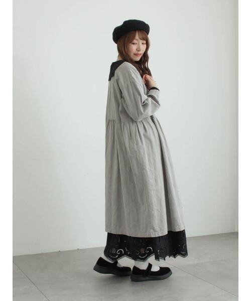 セール】【WEB限定】コットンジャカード製品染め前後2WAYワンピース