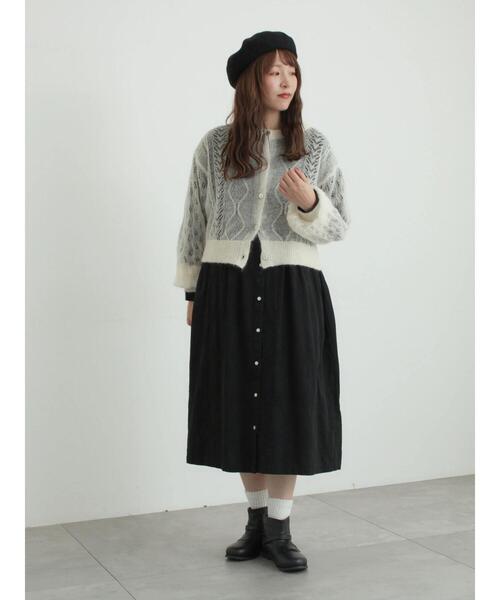 セール】【WEB限定】コットンジャカード製品染め前後2WAYワンピース