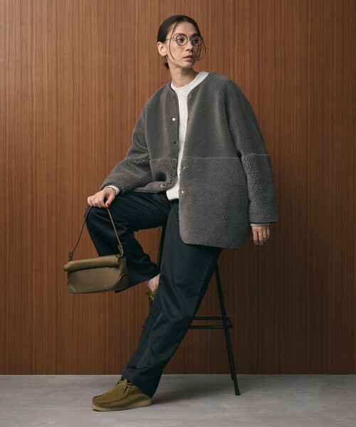 BEAUTY&YOUTH UNITED ARROWS(ビューティーアンドユースユナイテッドアローズ)の「【WEB限定】ボア×フェイクムートン リバーシブルジャケット(その他アウター・レディース・ダークグレー/ダークブラウン/ブラック/オフホワイト・S/M)」の20枚目の写真