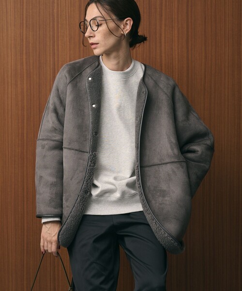 WEB限定】ボア×フェイクムートン リバーシブルジャケット