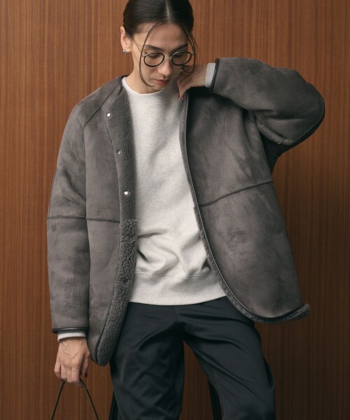 WEB限定】ボア×フェイクムートン リバーシブルジャケット