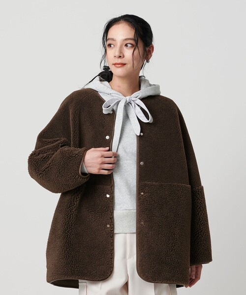 WEB限定】ボア×フェイクムートン リバーシブルジャケット