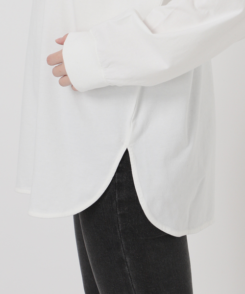 JOURNAL STANDARD relume（ジャーナルスタンダード　レリューム）の「ラグランスリーブカレッジロングスリーブTEE（Tシャツ/カットソー・レディース・ホワイト×ホワイト/チョコ/ボルドー/ブラックミックス・FREE）」の8枚目の写真