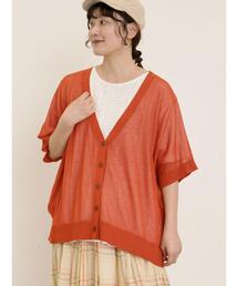 Samansa Mos2 | 【マシンウォッシャブル】ドルマンスリーブVネックカーディガン(カーディガン/ボレロ)