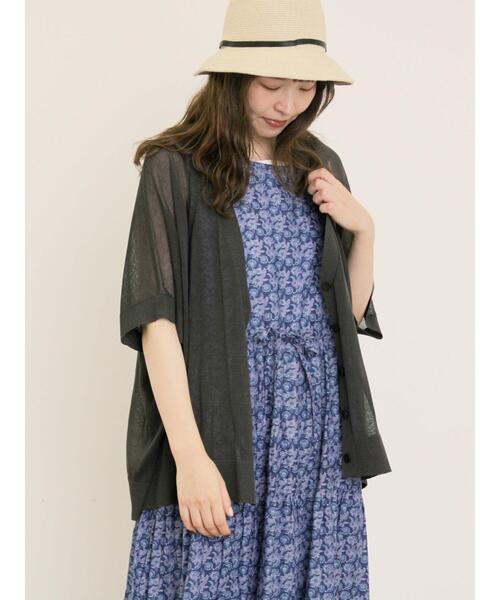 Samansa Mos2(サマンサ モスモス)の「【マシンウォッシャブル】ドルマンスリーブVネックカーディガン(カーディガン/ボレロ・レディース・モカ/オレンジ/キナリ/チャコールグレー/グリーン・F)」の6枚目の写真