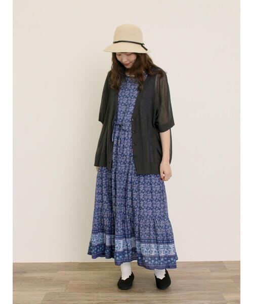 Samansa Mos2(サマンサ モスモス)の「【マシンウォッシャブル】ドルマンスリーブVネックカーディガン(カーディガン/ボレロ・レディース・モカ/オレンジ/キナリ/チャコールグレー/グリーン・F)」の7枚目の写真