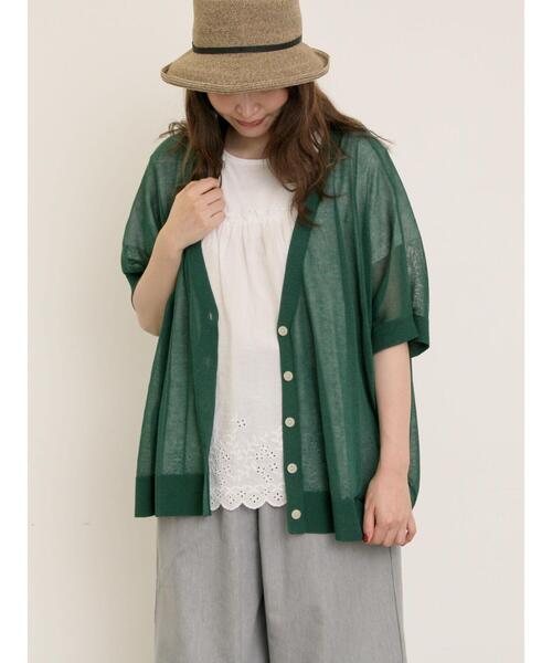 Samansa Mos2(サマンサ モスモス)の「【マシンウォッシャブル】ドルマンスリーブVネックカーディガン(カーディガン/ボレロ・レディース・モカ/オレンジ/キナリ/チャコールグレー/グリーン・F)」の11枚目の写真