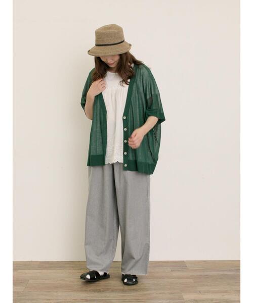 Samansa Mos2(サマンサ モスモス)の「【マシンウォッシャブル】ドルマンスリーブVネックカーディガン(カーディガン/ボレロ・レディース・モカ/オレンジ/キナリ/チャコールグレー/グリーン・F)」の12枚目の写真