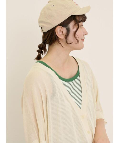 Samansa Mos2(サマンサ モスモス)の「【マシンウォッシャブル】ドルマンスリーブVネックカーディガン(カーディガン/ボレロ・レディース・モカ/オレンジ/キナリ/チャコールグレー/グリーン・F)」の14枚目の写真