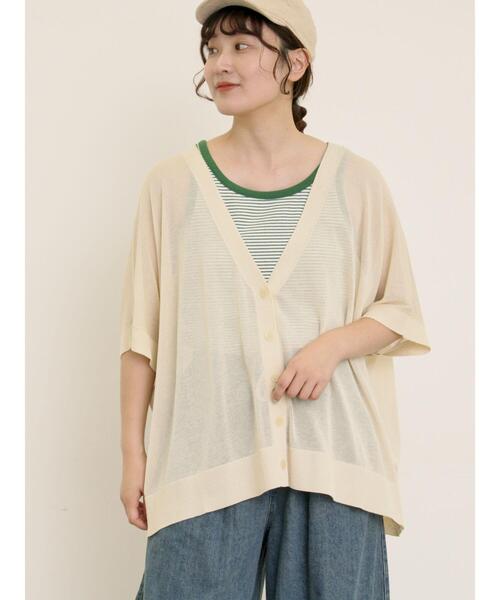 Samansa Mos2(サマンサ モスモス)の「【マシンウォッシャブル】ドルマンスリーブVネックカーディガン(カーディガン/ボレロ・レディース・モカ/オレンジ/キナリ/チャコールグレー/グリーン・F)」の15枚目の写真