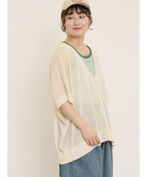 Samansa Mos2(サマンサ モスモス)の「【マシンウォッシャブル】ドルマンスリーブVネックカーディガン(カーディガン/ボレロ・レディース・モカ/オレンジ/キナリ/チャコールグレー/グリーン・F)」の16枚目の写真