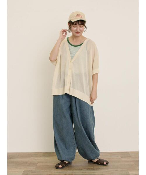 Samansa Mos2(サマンサ モスモス)の「【マシンウォッシャブル】ドルマンスリーブVネックカーディガン(カーディガン/ボレロ・レディース・モカ/オレンジ/キナリ/チャコールグレー/グリーン・F)」の17枚目の写真