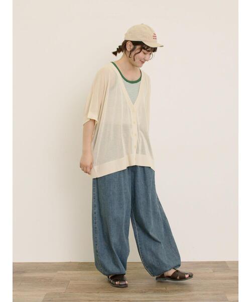 Samansa Mos2(サマンサ モスモス)の「【マシンウォッシャブル】ドルマンスリーブVネックカーディガン(カーディガン/ボレロ・レディース・モカ/オレンジ/キナリ/チャコールグレー/グリーン・F)」の18枚目の写真