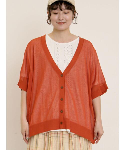Samansa Mos2(サマンサ モスモス)の「【マシンウォッシャブル】ドルマンスリーブVネックカーディガン(カーディガン/ボレロ・レディース・モカ/オレンジ/キナリ/チャコールグレー/グリーン・F)」の19枚目の写真