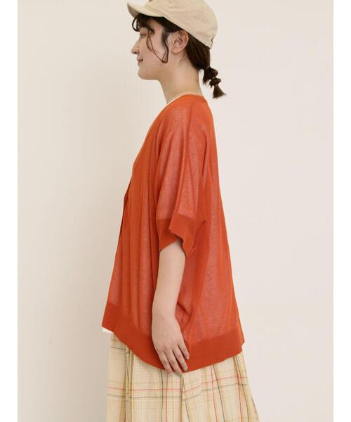 Samansa Mos2(サマンサ モスモス)の「【マシンウォッシャブル】ドルマンスリーブVネックカーディガン(カーディガン/ボレロ・レディース・モカ/オレンジ/キナリ/チャコールグレー/グリーン・F)」の20枚目の写真