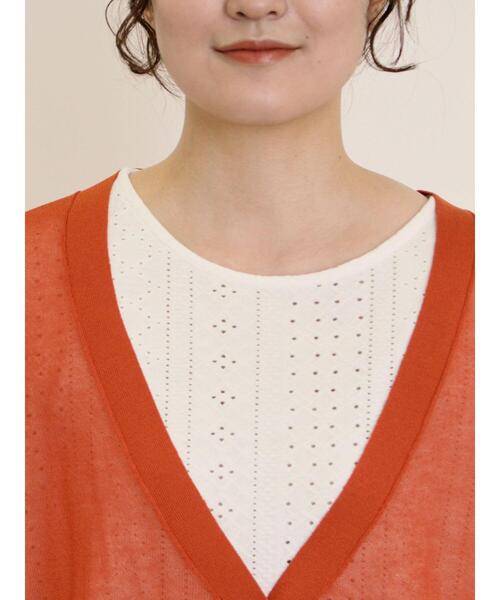 Samansa Mos2(サマンサ モスモス)の「【マシンウォッシャブル】ドルマンスリーブVネックカーディガン(カーディガン/ボレロ・レディース・モカ/オレンジ/キナリ/チャコールグレー/グリーン・F)」の22枚目の写真