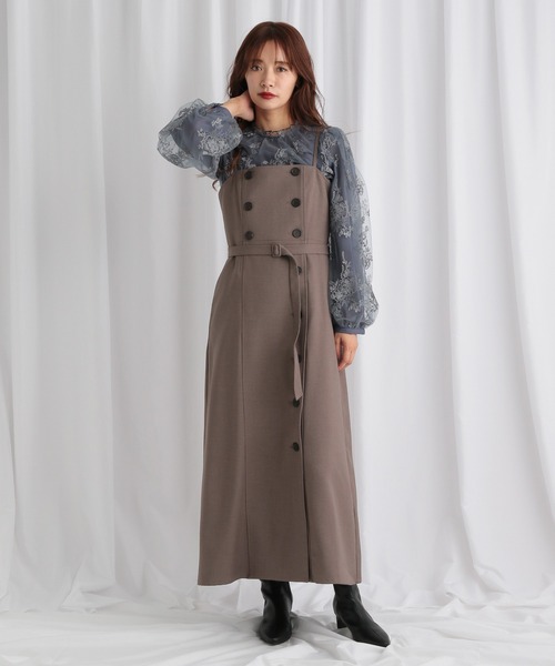 mysty woman（ミスティウーマン）の「フローラルブラウス 581501（シャツ/ブラウス・レディース・グレー/ブルー/モカ/アイボリー・FREE）」の6枚目の写真