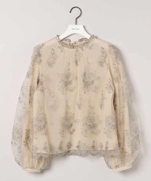 mysty woman（ミスティウーマン）の「フローラルブラウス 581501（シャツ/ブラウス・レディース・グレー/ブルー/モカ/アイボリー・FREE）」の17枚目の写真