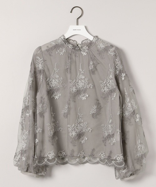 mysty woman（ミスティウーマン）の「フローラルブラウス 581501（シャツ/ブラウス・レディース・グレー/ブルー/モカ/アイボリー・FREE）」の19枚目の写真