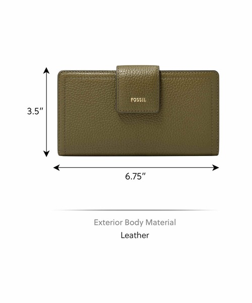 FOSSIL（フォッシル）の「フォッシル クラッチバッグ レディース レザー グリーン  SL7830316（財布・レディース・グリーン・FREE）」の4枚目の写真