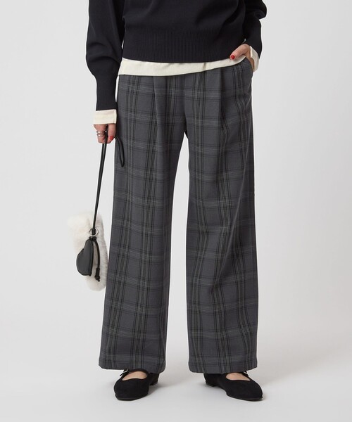 green label relaxing（グリーンレーベルリラクシング）の「［size SHORT/TALLあり］オルマイ ウラキモウ ワイド パンツ（その他パンツ・レディース・オフホワイト/ブラック/その他2/その他1/モカ/ベージュ/オリーブ・TALL/44/42/40/38/36/34/SHORT）」の6枚目の写真